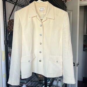 Creme Silk Blazer
